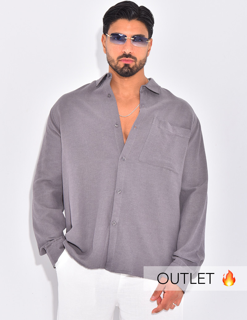 Chemise manches longues en lin