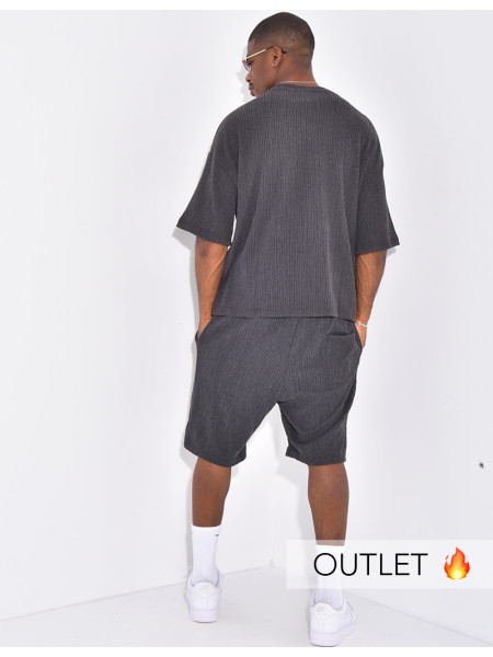 Ensemble texturé short et t-shirt