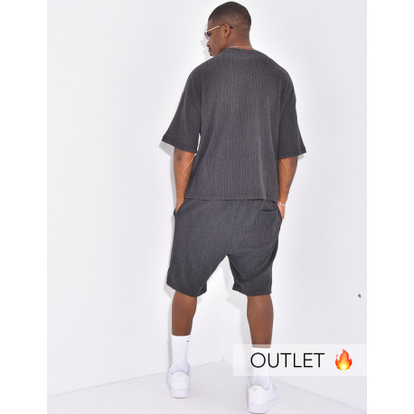 Ensemble texturé short et t-shirt