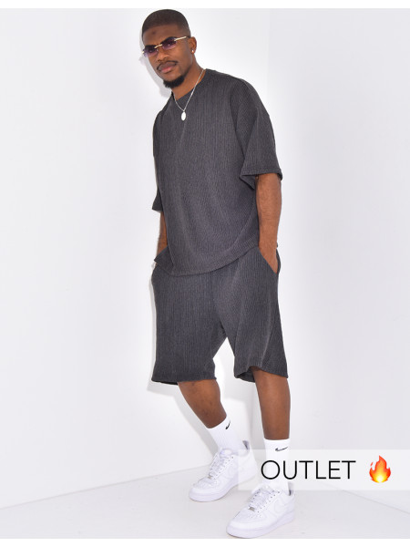 Ensemble texturé short et t-shirt