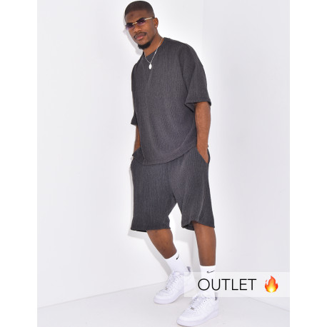 Ensemble texturé short et t-shirt