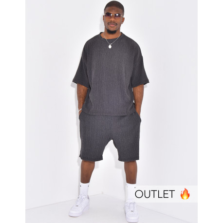 Ensemble texturé short et t-shirt