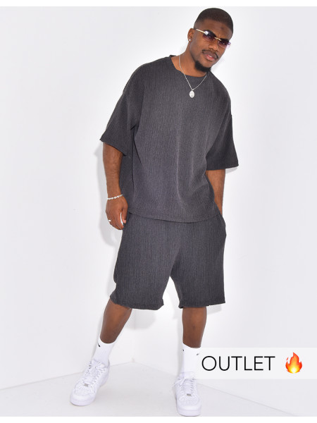 Ensemble texturé short et t-shirt