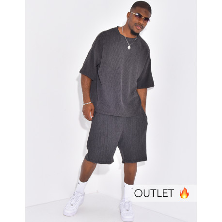Ensemble texturé short et t-shirt