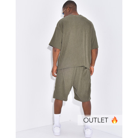 Ensemble texturé short et t-shirt