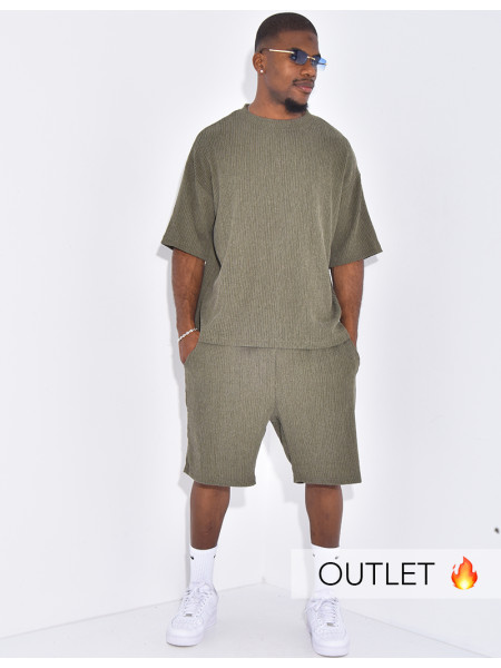 Ensemble texturé short et t-shirt
