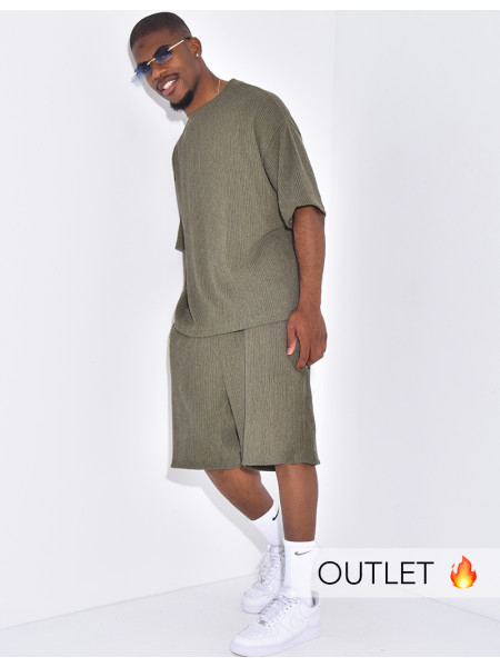 Ensemble texturé short et t-shirt