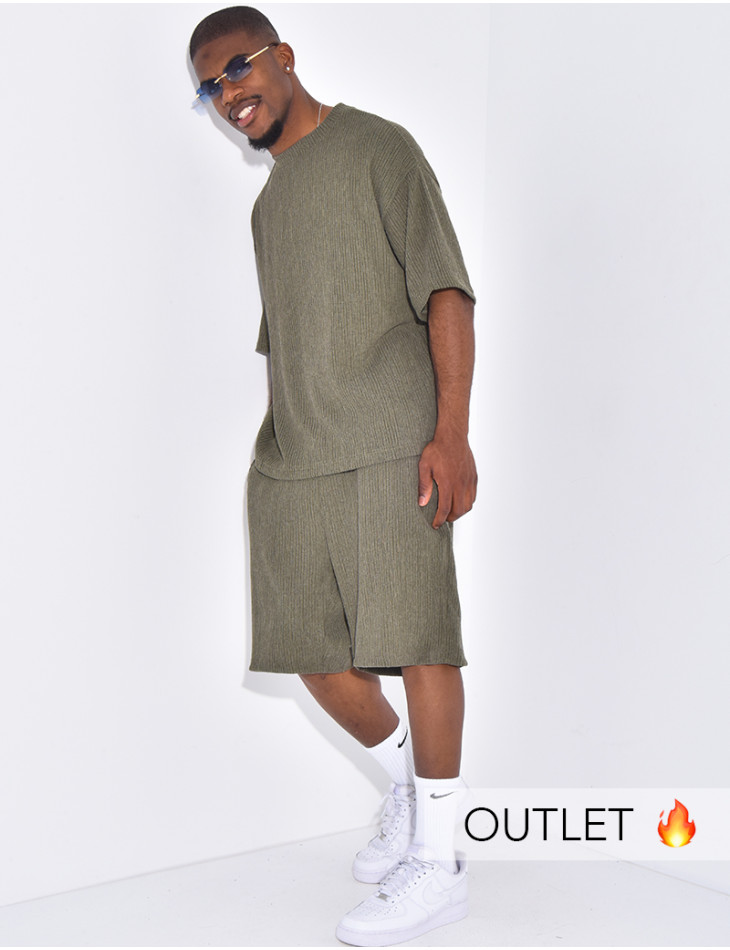 Ensemble texturé short et t-shirt