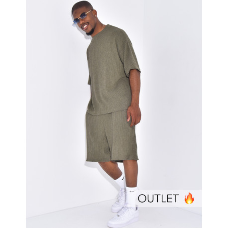 Ensemble texturé short et t-shirt
