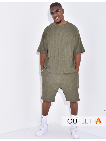 Ensemble texturé short et t-shirt