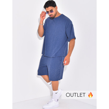 Ensemble texturé short et t-shirt