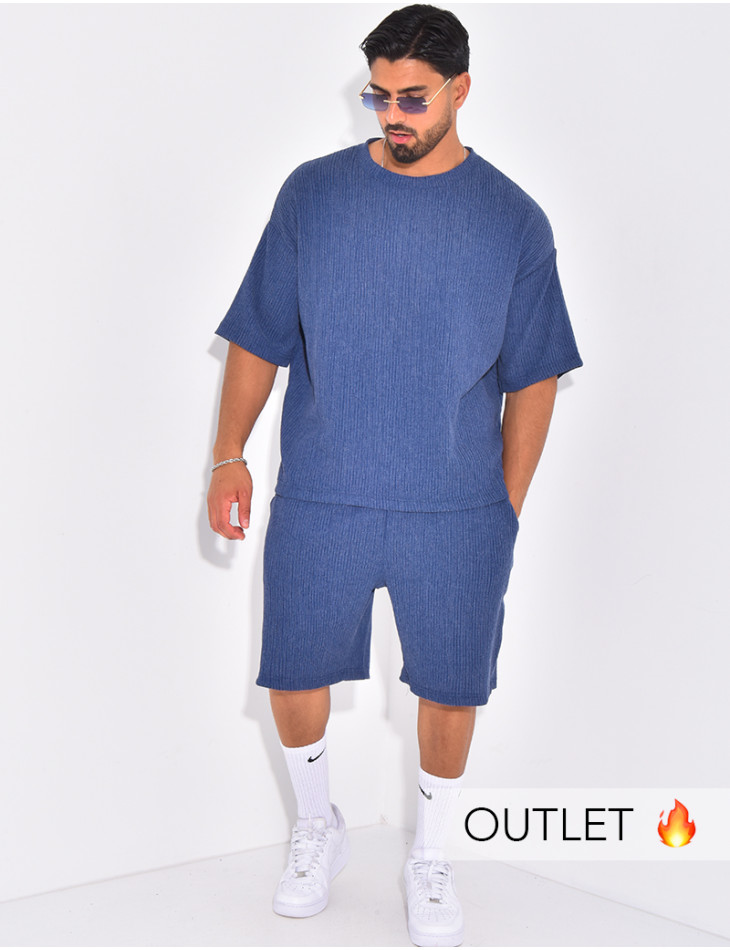 Ensemble texturé short et t-shirt