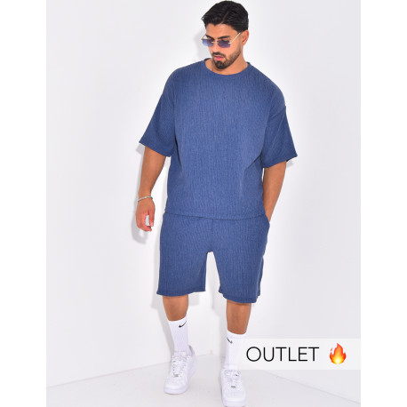 Ensemble texturé short et t-shirt