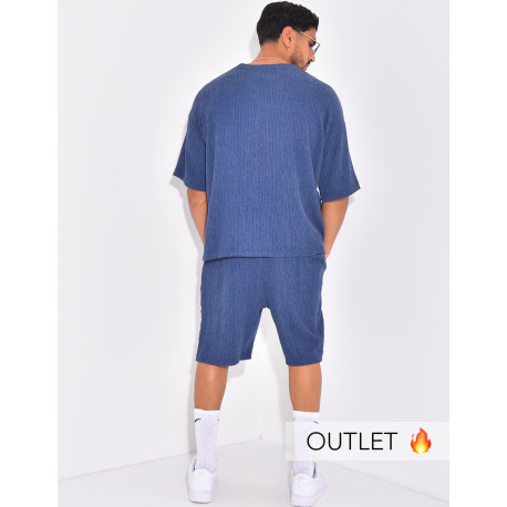 Ensemble texturé short et t-shirt