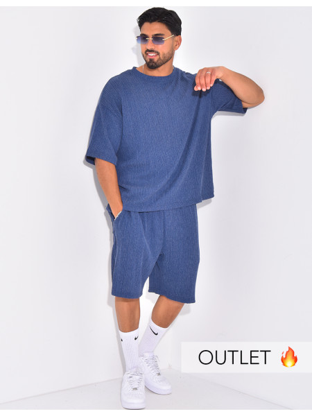 Ensemble texturé short et t-shirt