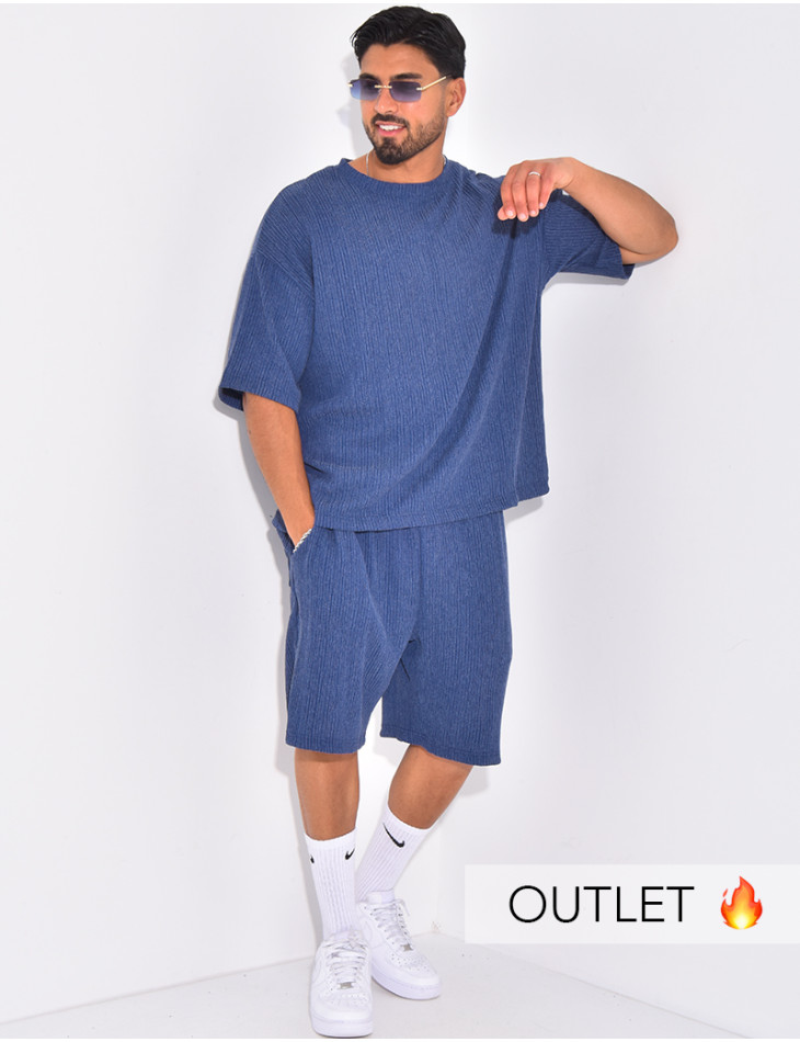 Ensemble texturé short et t-shirt