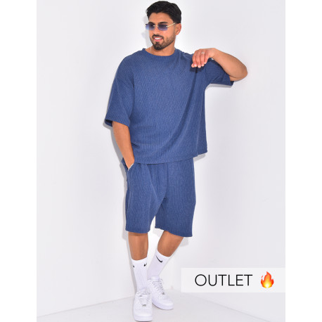 Ensemble texturé short et t-shirt