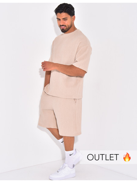Ensemble texturé short et t-shirt