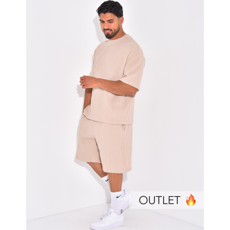Ensemble texturé short et t-shirt