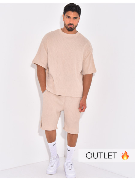 Ensemble texturé short et t-shirt