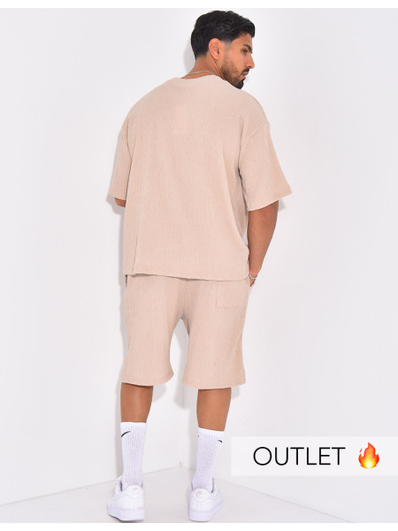 Ensemble texturé short et t-shirt