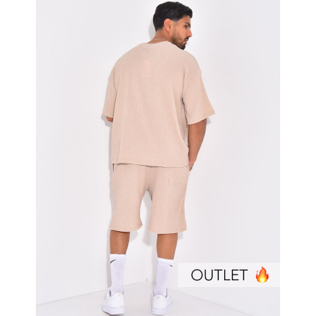 Ensemble texturé short et t-shirt