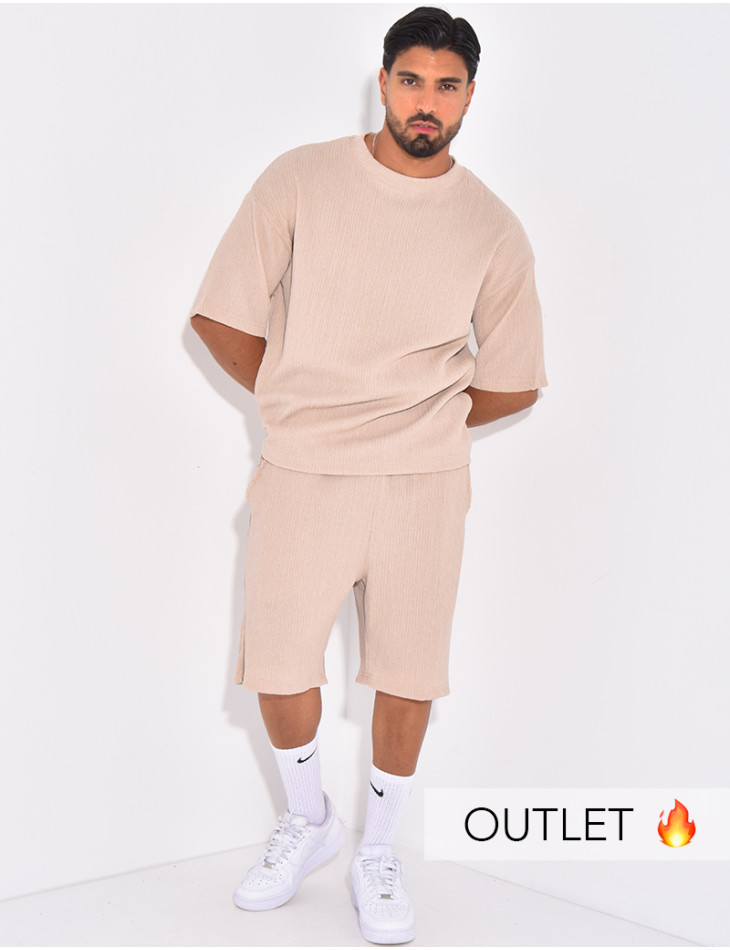 Ensemble texturé short et t-shirt