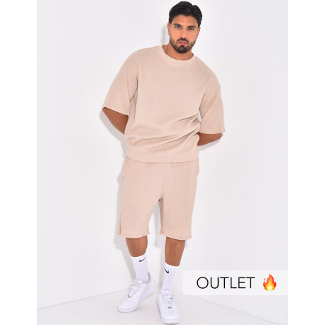 Ensemble texturé short et t-shirt