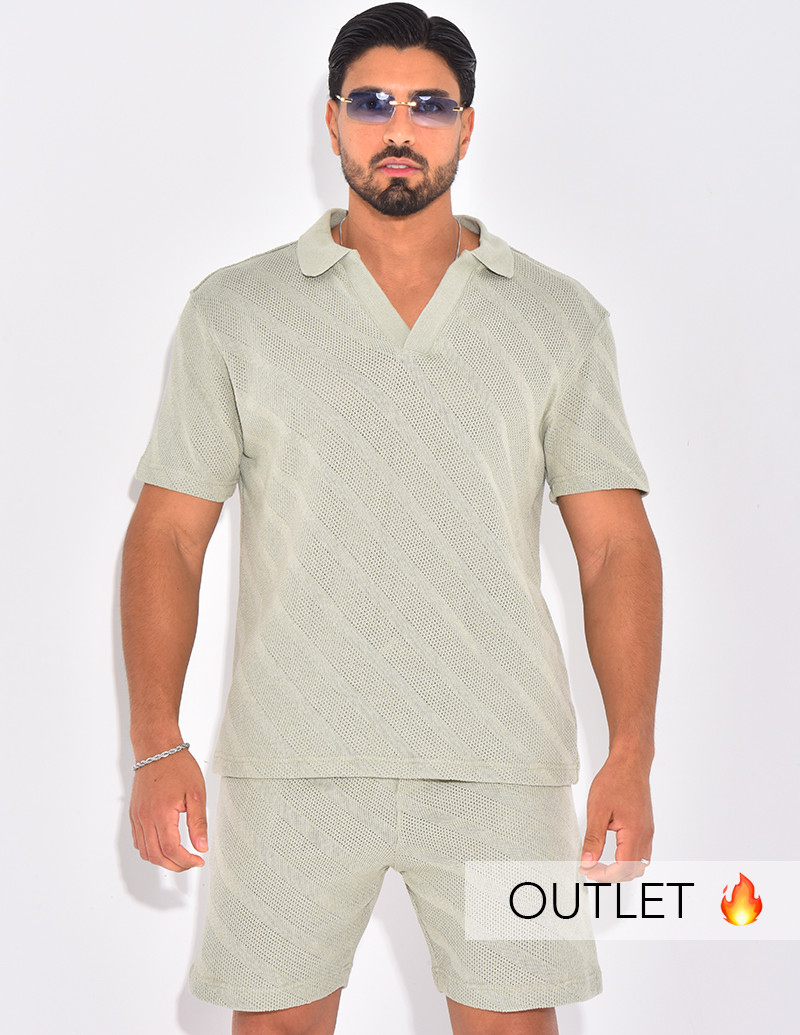 Ensemble ajouré short et polo