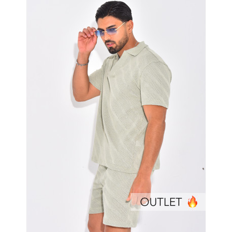 Ensemble ajouré short et polo