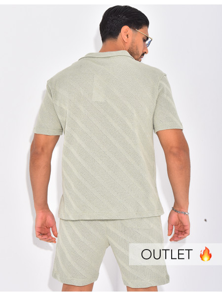 Ensemble ajouré short et polo