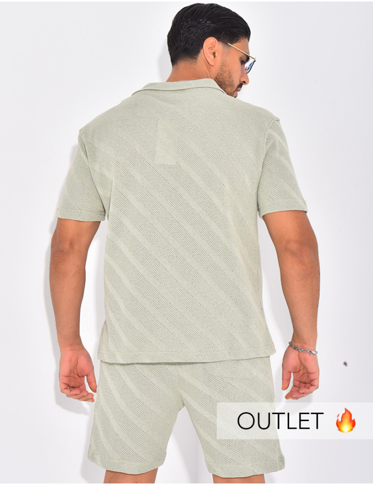 Ensemble ajouré short et polo