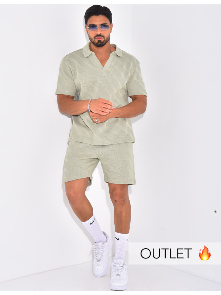 Ensemble ajouré short et polo