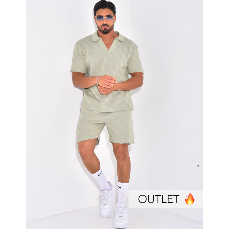 Ensemble ajouré short et polo