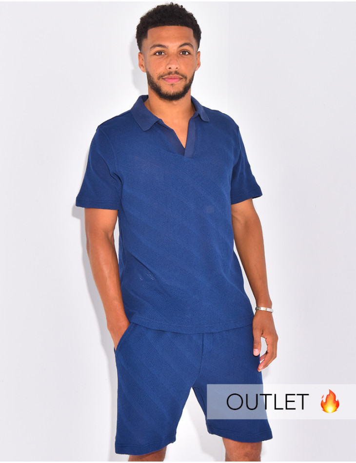 Ensemble ajouré short et polo