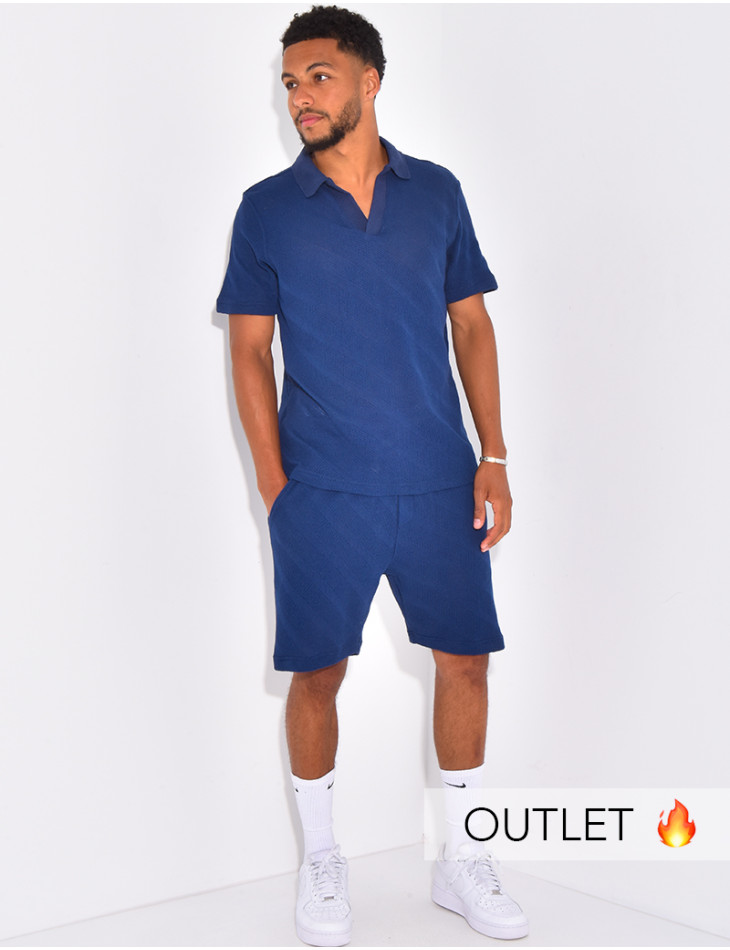 Ensemble ajouré short et polo