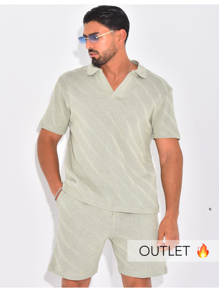 Ensemble ajouré short et polo