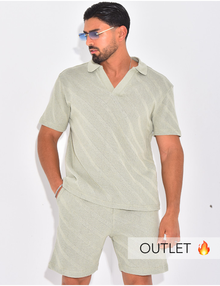 Ensemble ajouré short et polo