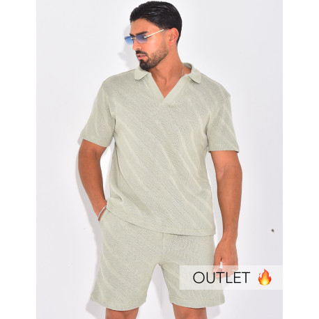 Ensemble ajouré short et polo
