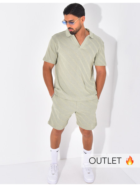 Ensemble ajouré short et polo