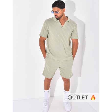 Ensemble ajouré short et polo