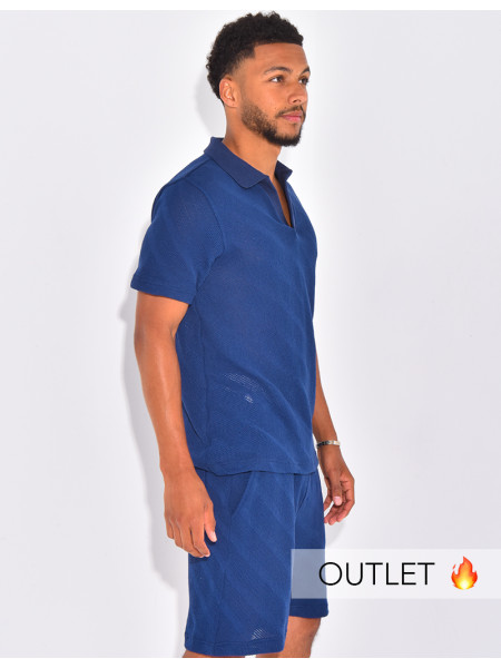 Ensemble ajouré short et polo