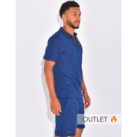 Ensemble ajouré short et polo