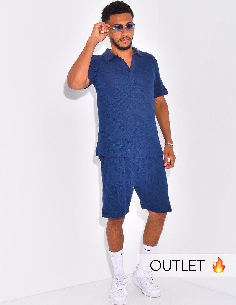 Ensemble ajouré short et polo