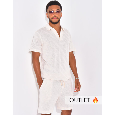 Ensemble ajouré short et polo