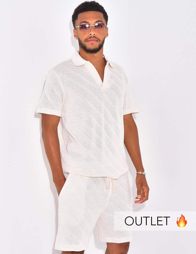 Ensemble ajouré short et polo