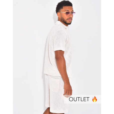 Set aus Polo-Shirt und Shorts mit kurzen Ärmeln.
