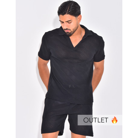 Ensemble ajouré short et polo