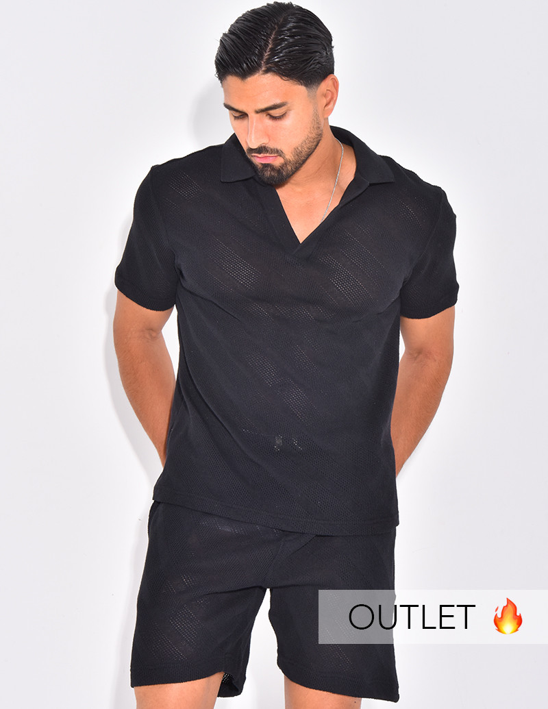 Ensemble ajouré short et polo