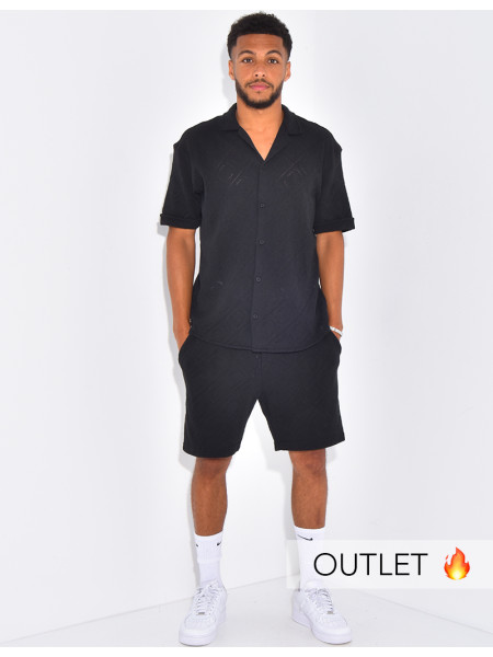Ensemble ajouré short et chemise